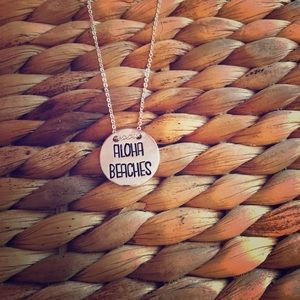Aloha Beaches silver tone necklace. 16”